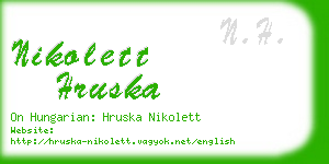 nikolett hruska business card